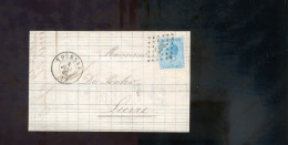 België OCB18 Gestempeld Op Brief Tournay-Lierre 1867 Perfect (2 Scans) - 1865-1866 Perfil Izquierdo