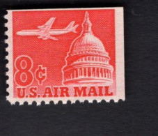 2010461429 1963 (XX) SCOTT C64 POSTFRIS MINT NEVER HINGED  - JET AIRLINER OVER CAPITOL UPPER & RIGHT IMPERFORATED - 3b. 1961-... Ungebraucht