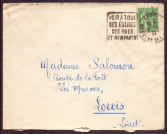 France, Enveloppe Du 2 Janvier 1933 Pour Lorris - Autres & Non Classés