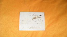 LETTRE ANCIENNE DE 1754../ ECRITE EN FRANCAIS DE LONDRES LE 31 JANVIER 1754..MARQUE ANGLETERRE NOIRE POUR BORDEAUX + TAX - ...-1840 Vorläufer