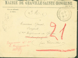 Mairie De Graville Sainte Honorine CAD Ste Adresse Poste Belge Belgische Post 16  24 1 16 FM - Brieven En Documenten