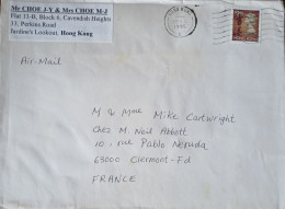 HONG KONG SUR LETTRE POUR LA FRANCE 1995 - Cartas & Documentos