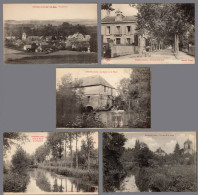 Estissac (Aube), France 1900s. Set Of 5 Unused Genuine Postcards [de42665] - Colecciones Y Lotes