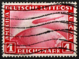 GERMANIA - 1931 Zeppelin 1m Rosso - Unificato A35 USATO - Luft- Und Zeppelinpost