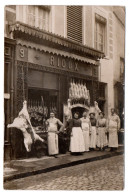 Devanture Boucherie. Maison Rioux . 9 Rue Du Mail. Carte Photo Animée - Lyon 4