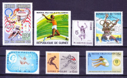 All Different 7 MNH Long Jump, Sports, Olympic Stamps - Springreiten