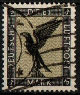 GERMANIA - 1926 Aquila 3m Nero E Oliva - Unificato A34 USATO - Luft- Und Zeppelinpost