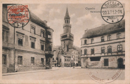 CPA OPPELN SILESIA - Opole Silesie - Rathausturm - Cachet Spécial PLÉBISCITE + Obl. 20 Mars 1921 Sur N° 48 YT RARE ! - Ocupaciones