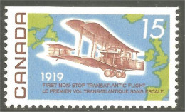 Canada Alcock Brown Transatlantic Flight Straight Margin At Top Bord Feuille Haut MNH ** Neuf SC (04-94ha) - Ungebraucht