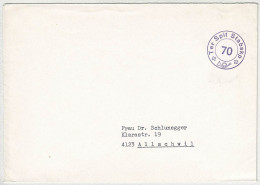 Schweiz, Brief Feldpost Ter Spit Stabskp 70 - Allschwil, Courrier Militaire / Field Post - Documenti
