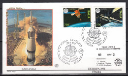 Italie 1991 - FDC Special - EUROPA CEPT - Europe Spatiale - Tirage Limite A 60 Ex.numerotes - 1992