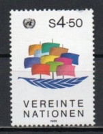 UN/Vienna, 1985, Boat, 4.50S, MNH - Neufs