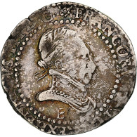 France, Henri III, Demi Franc, 1588, Rouen, Argent, TB+ - 1574-1589 Henri III