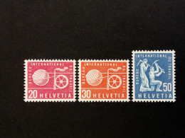 SCHWEIZ BIT MI-NR. 100-102 POSTFRISCH(MINT) BERGLEUTE UND WELTKUGEL 1960 - ILO