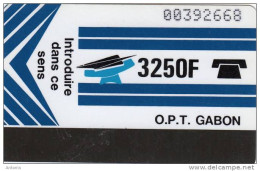 GABON - New O.P.T. Logo(blue 3250 F)(reverse Blanc), Used - Gabon