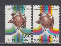 Finland 1974 - 100 Jahre UPU, Mi-Nr. 756/57, MNH** - Neufs