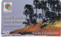 TOGO - Palm Trees, Togo Telecom Prepaid Card 50 Units, Used - Togo