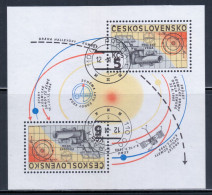 Czechoslovakia 1985 Mi# Block 64 Used - Halley's Comet, INTERCOSMOS Project Vega / Space - Europe