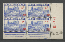 TUNISIE N° 226 Coin Daté 15.2.39 NEUF**  SANS CHARNIERE / Hingeless / MNH - Neufs