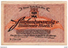 Billet Allemagne 1923 25 Millionen Mark - Unclassified