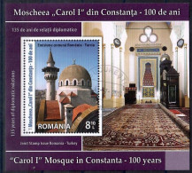 Romania, 2013  CTO, Mi. Bl. Nr. 573 I                          100 Years Of "Carol I" Mosque In Constanța - Oblitérés