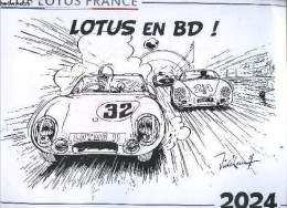 Lotus En BD ! - Calendrier 2024 - GROYER JEAN CHARLES- ADOUD ALAIN- NICOLAO REMI - 2024 - Agende & Calendari