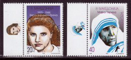 Macedonia 1996 Europa CEPT Faomus Women Mother Teresa Vera Ciriviri Religon Christianity, Set MNH - Moeder Teresa