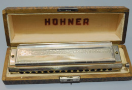 -ANCIEN Coffret & HARMONICA CHROMONICA HOHNER 4 Chromatic Octaves GERMANY    E - Instruments De Musique