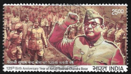 India 2021 125th Birth Anniversary Of Netaji Subhas Chandra Bose,Army,Freedom Fighter, Used 1v Stamp (**) Inde Indien - Gebruikt