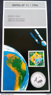 Brochure Brazil Edital 1996 11 Americas Telecom Satellite Communication Without Stamp - Storia Postale