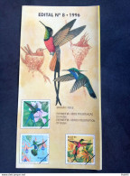 Brochure Brazil Edital 1996 08 Fauna Hummingbird Bird Without Stamp - Storia Postale