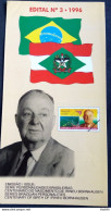 Brochure Brazil Edital 1996 03 Personalities Irineu Bornhausen Without Stamp - Lettres & Documents