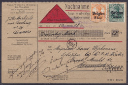 Carte Contre-remboursement Affr. OC12 + OC13 Càpt ANTWERPEN /20.4.1917 Pour RUMPST Réexpédiée à BOOM Retour à ANVERS - C - OC1/25 Generaal Gouvernement