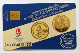 Télécarte France - Jeux Olympiques D'hiver 1992 - Monnaie De Paris - Unclassified