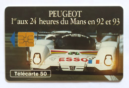 Télécarte France - Peugeot 24 Heures Du Mans - Unclassified