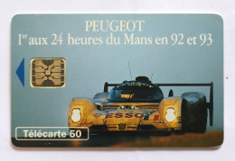 Télécarte France - Peugeot 24 Heures Du Mans - Unclassified