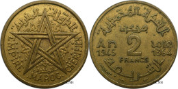 Maroc - Protectorat Français - Mohammed V - 2 Francs AH1364-1945 - TTB+/AU50 - Mon5997 - Maroc