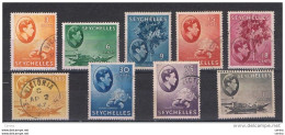 SEYCHELLES:  1941  GEORGE  VI°  -  KOMPLET  SET  9  USED  STAMPS  -  YV/TELL. 133/41 - Seychellen (...-1976)