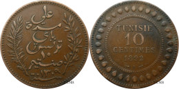 Tunisie - Protectorat Français - Ali III Bey - 10 Centimes 1892-AH1309 A - TTB/XF45 - Mon6421 - Túnez