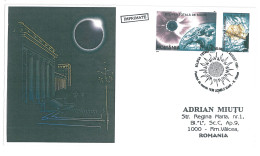 COV 95 - 1523 ASTRONOMY, Total ECLIPSE, Romania - Cover - Used - 1999 - Brieven En Documenten