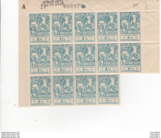 Belgique - Belgie - Bloc De 14 Timbres 1fr Caritas Inondations Watersnood - 1926 - 1924-1960