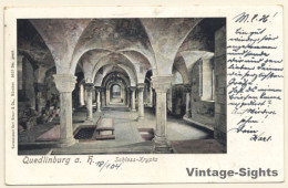 Quedlinburg / Sachsen-Anhalt: Schloss Krypta - Grab Heinrich I. (Vintage PC 1904) - Quedlinburg