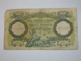 ALBANIE - 100 Njizet Franga 1939 (date Non Marqué) - Banca Nazionale D'Albania   **** EN ACHAT IMMEDIAT **** - Albania