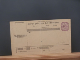 107/087A   ENVELOPPE WURTTENBERG XX - Postal  Stationery