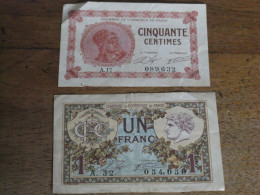 Billets Chambre De Commerce De PARIS  0,50 Cts & UN FRANC  1920 - Chambre De Commerce