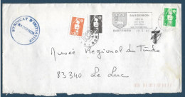 Lettre Insuffisamment Affranchie Par 2,40 Marianne De Briat Complétée Le Même Jour Par 1,00 Et 0,10 Briat En 1995 - 1989-1996 Marianne Du Bicentenaire