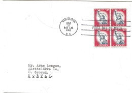 USA 1961 Libety Statue *In God We Trust"    8c  In Bloc Of Four FDC Cancelled June 15 1961 - Briefe U. Dokumente