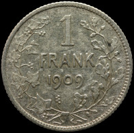 LaZooRo: Belgium 1 Franc Frank 1909 XF - Silver - 1 Frank