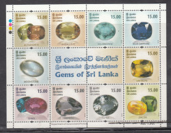 SRI LANKA , 2021, Gems Of Sri Lanka, Set 10 Of In MS (Miniature Sheet), MNH, (**) - Unused Stamps