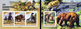 Centrafrica 2023, Animal Extinct, Mammoth, 3val In BF+BF IMPERFORATED - Olifanten